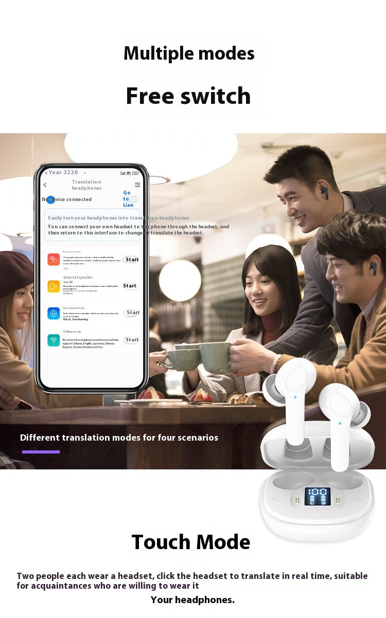 Traduction instantanée en temps réel avec écouteurs Bluetooth intelligents