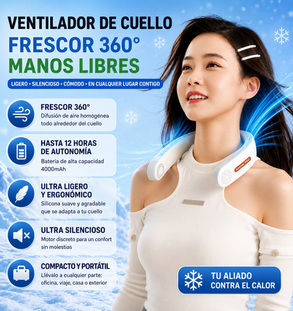 MyaTech 360™ SummerFlow – Ventilateur de Cou Rafraîchissant