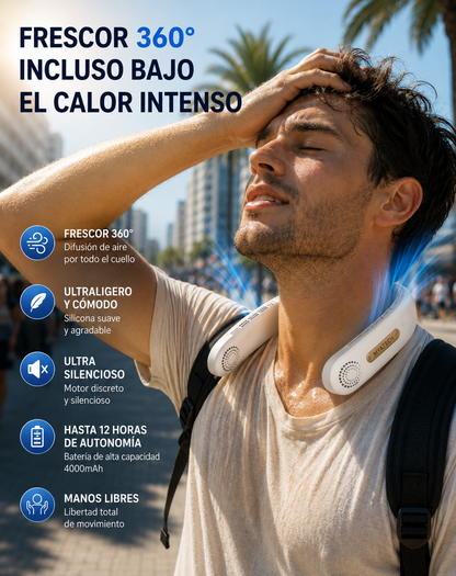MyaTech 360™ SummerFlow – Ventilateur de Cou Rafraîchissant