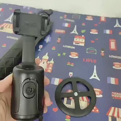 Stabilisateur intelligent 360° avec suivi automatique du visage AI – support smartphone pour vlog, vidéo et live streaming avec trépied