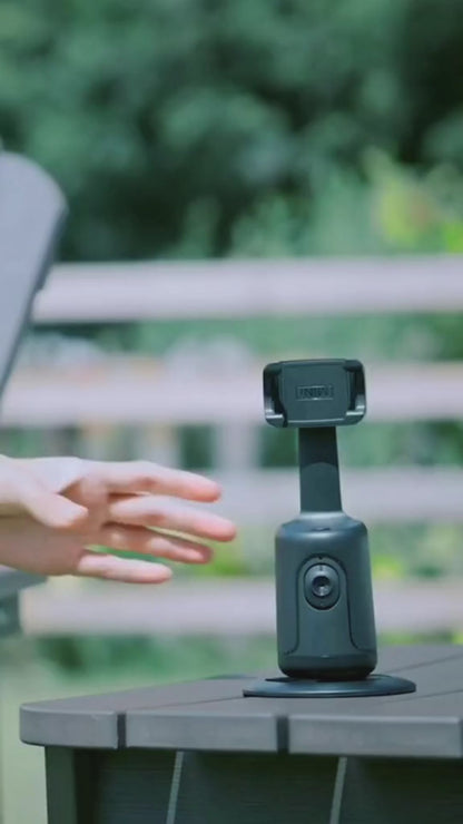 Stabilisateur intelligent 360° avec suivi automatique du visage AI – support smartphone pour vlog, vidéo et live streaming avec trépied