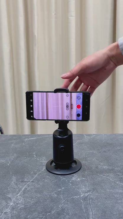 Stabilisateur intelligent 360° avec suivi automatique du visage AI – support smartphone pour vlog, vidéo et live streaming avec trépied